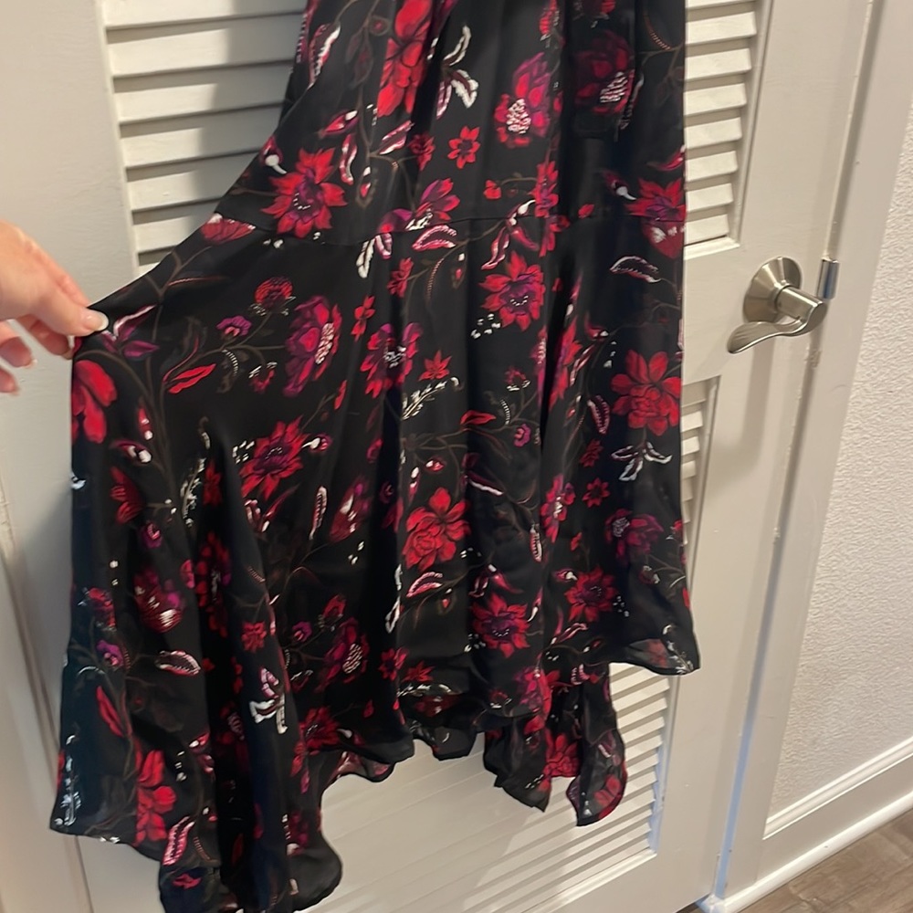 A.L.C. Navy Dress with Red Floral Print - Picture 6 of 10
